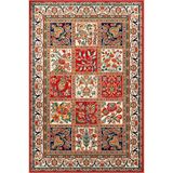 rugs modern Kırmızı Renkte Kareli Geometrik Modern Dekoratif Halı 3677, 100 x 200