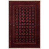 rugs modern Kırmızı Siyah Temalı Geleneksel Motif Desenli Kreatif Vintage Dekoratif Halı 2695, 140 x 200