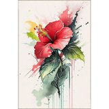 rugs modern Kırmızı Temalı Floral Çiçek Desenli Kreatif Modern Dekoratif Halı 4956, 140 x 200