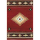 rugs modern Kırmızı Temalı Hasır Motifleri Geometrik Desenli Vintage Dekoratif Halı 5040, 75 x 200