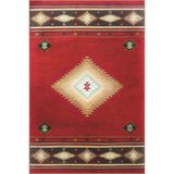 rugs modern Kırmızı Temalı Hasır Tasarım Geometrik Desenli Vintage Dekoratif Halı 3408, 100 x 300