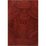 rugs modern Kırmızı Temalı Şerit Örgü Ağ Desenli Kreatif Modern Dekoratif Halı 2373, 100 x 200