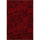 rugs modern Kırmızı Temalı Soyut Şekiller Desenli Kreatif Modern Dekoratif Halı 4994, 140 x 200