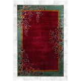 rugs modern Kırmızı Turkuaz Temalı Çiçekli Klasik Desenli Vintage Dekoratif Halı 5250, mira5250-140x200