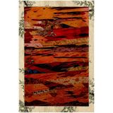 rugs modern Kırmızı Turuncu Temalı Soyut Abstract Desenli Modern Dekoratif Halı 5282, mira5282-140x200