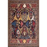 rugs modern Kırmızı ve Mavi Renkli Desenli Dekoratif Halı 4110, 140 x 200