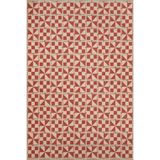 rugs modern Kırmızı ve Pembe Tonlarında Geometrik Desenli Dekoratif Halı 4194, 75 x 200