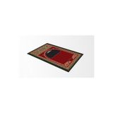 rugs modern Kırmızı Ve Yeşil Çiçekli Geometrik Desenli Seccade 70x120