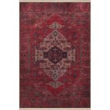 rugs modern Koyu Pembe Temalı Geleneksel Motif Desenli Kreatif Vintage Dekoratif Halı 2994, 100 x 150