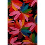 rugs modern Koyu Ton Çok Renkli Gazanya Çiçek Desenli Kreatif Modern Dekoratif Halı 2350, 80 x 300