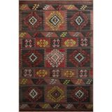 rugs modern Koyu Ton Çok Renkli Karma Geometrik Desenli Kreatif Modern Dekoratif Halı 2976, 140 x 200