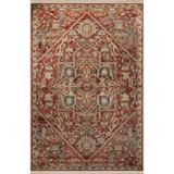rugs modern Koyu Turuncu Temalı Çok Renkli Geleneksel Motif Desenli Vintage Dekoratif Halı 3026, 140 x 200