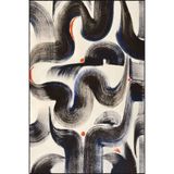 rugs modern Krem Tonlarında Fırça Çizimli Modern Dekoratif Halı ve Yıkanabilir Halı miravip9555, 75 x 200