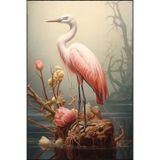 rugs modern Kuğu Pembe Hayvan Temalı Desenli Dekoratif Ve Dokuma Taban Yıkanabilir Halı Miravip8870, 100 x 100