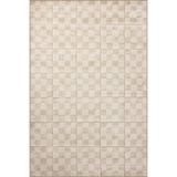rugs modern Küplü Kareli Krem Dokuma Taban Yıkanabilir Halı miravip9099, 100 x 200