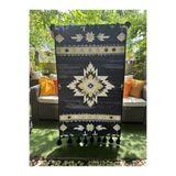 rugs modern Lacivert Renkli Antik Tasarım Serisi Desenli Vintage Dekoratif Halı 05, 140 x 200