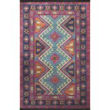 rugs modern Lila Pembe Temalı Çok Renkli Geleneksel Motif Desenli Kreatif Vintage Dekoratif Halı 2031, 80 x 200