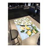 rugs modern Limon Ve Blue Blanc Tema Dijital Baskı Dekoratif Dokuma Taban Halı Mira 1288, 140 x 200