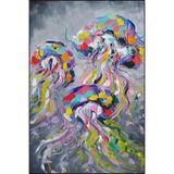 rugs modern Mantar Bulutu Renkli Modern Manzaralı Dekoratif ve Dokuma Taban Yıkanabilir Halı miravip8826, 140 x 200