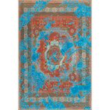 rugs modern Mavi Fırça Boyalı Geleneksel Desenli Dokuma Taban Halı ve Yıkanabilir Halı aloha156, 75 x 200
