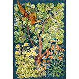 rugs modern Mavi Fonda Ağaç Desenli Yıkanabilir Dekoratif Halı miravip8030, 100 x 200