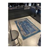rugs modern Mavi Geometrik Sarı Geleneksel Desenli Dekoratif Dokuma Taban Halı miravip508, 140 x 200