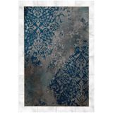 rugs modern Mavi Gri Temalı Soyut Motifli Desenli Vintage Dekoratif Halı 5163, mira5163-140x200