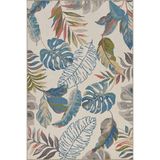 rugs modern Mavi Gri Temalı Yaprak Desenli Kreatif Modern Dekoratif Halı 3863, 140 x 200