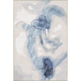 rugs modern Mavi Krem Pastelli Desenli Dokuma Taban Halı ve Yıkanabilir Halı miravip10421, 140 x 200