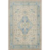 rugs modern Mavi Krem Yıldızlı Geometrik Desenli Yıkanabilir Dokuma Taban Halı Miravip8084, 150 x 150
