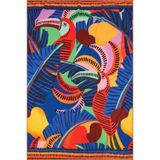 rugs modern Mavi Renk Tonlarında Papağan Desenli Dekoratif Halı 3748, 140 x 200