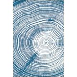 rugs modern Mavi Renkli Kütük Temalı Dekoratif Halı ve Yıkanabilir Halı miravip9714, 100 x 200