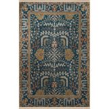 rugs modern Mavi Sarı Temalı Geleneksel Motif Çiçek Desenli Vintage Dekoratif Halı 2937, 140 x 200