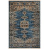 rugs modern Mavi Sarı Temalı Geleneksel Motif Desenli Kreatif Vintage Dekoratif Halı 2844, 140 x 200