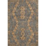 rugs modern Mavi Sarı Temalı Geleneksel Motif Desenli Vintage Dekoratif Halı 3864, 140 x 200