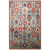 rugs modern Mavi Temalı Çok Renkli Geleneksel Motif Etnik Desenli Vintage Dekoratif Halı 1981, 140 x 200