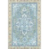 rugs modern Mavi Temalı Geleneksel Motif Çiçek Desenli Vintage Dekoratif Halı 5008, 140 x 200