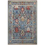 rugs modern Mavi Temalı Geleneksel Motif Etnik Çiçek Desenli Kreatif Vintage Dekoratif Halı 2793, 80 x 150