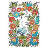 rugs modern Mavi Tonlarda Karışık Renkli Yapraklı Modern Dekoratif Halı miravip166, 140 x 200