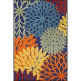rugs modern Mavi Tonlarında Çok Renkli Kar Tanesi Renkli Dokuma Taban Yıkanabilir Halı miravip8326, 75 x 200