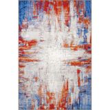 rugs modern Mavi Turuncu Temalı Soyut Desenli Modern Dekoratif Halı 3922, 100 x 150