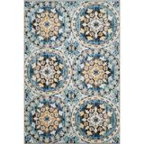 rugs modern Mavi Yuvarlak Disk Yıldızlı Geometrik Dokuma Taban Yıkanabilir Halı miravip8347, 75 x 300