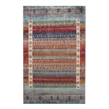 rugs modern Mira 1081 Çok Renkli Etnik Desenli Dokuma Taban Halı, 140 x 200