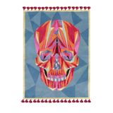 rugs modern Mira 1191 Kurukafa Temalı Çok Renkli Püsküllü Dokuma Taban Halı, 80 x 300