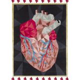 Rugs Modern mira 1194 Kalp Figürlü Çok Renkli Püsküllü Dokuma Taban Halı - 120 x 180