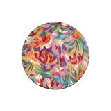 rugs modern Mira 1208 Renkli Çiçekli Dokuma Taban Yuvarlak Halı, 80 x 80
