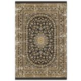 rugs modern Mira 2109 Vintage Görünüm Eskitme Siyah Dokuma Taban Halı, 140 x 200