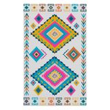 rugs modern Mira 938 Etnik Desenli Çok Renkli Dokuma Taban Halı, 140 x 200