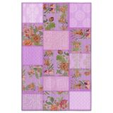 rugs modern Mira 944 Lila Karabağ Ve Patchwork Görünüm Dokuma Taban Halı, 155 x 230