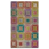 rugs modern Mira 969 Patchwork Çok Renkli Pastel Dokuma Taban Halı, 140 x 200